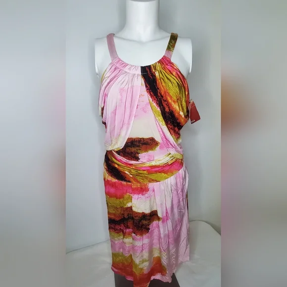 NWT Ali Ro Size 6 Pink and Yellow Dress - Picture 1 of 9